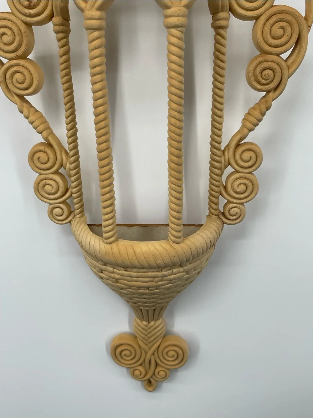 Burwood 1972 Decorative Wicker-Style Wall Basket